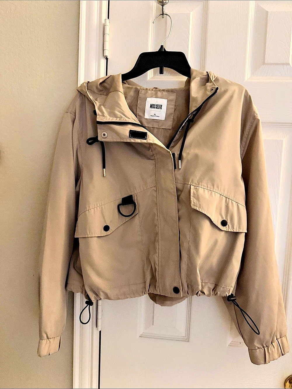Miss Selfridge Utility Jacket in Beige Size XL Like New
